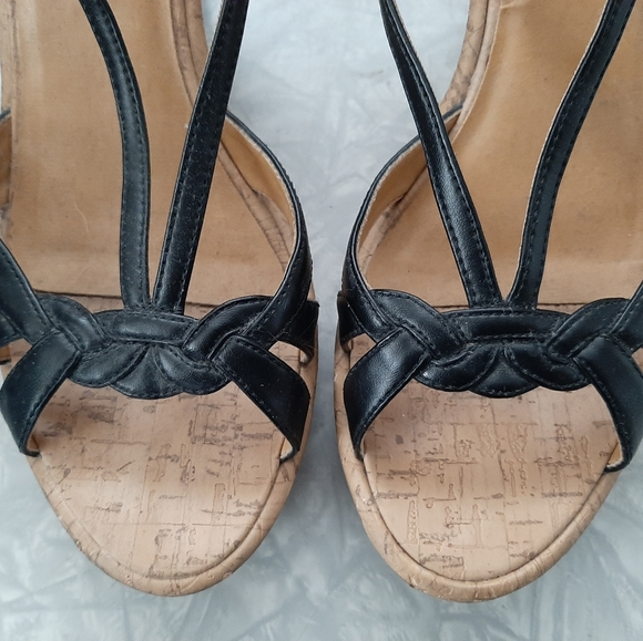 Black strappy sandal espadrilles 8 - Picture 6 of 10